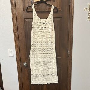 Only Cream Crochet Swim Coverup
